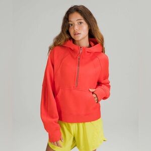 Women's Red Half-Zip Pullover